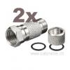 Sat F-Stecker 7,3mm HQ   2 St&uuml;ck