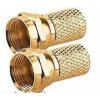 Sat F-Stecker 7,5mm Gold 2 St&uuml;ck