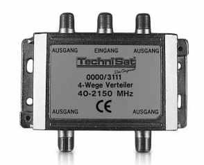 Sat Unicable Technisat 4-Wege Verteiler