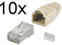 RJ45 Western Stecker 8Pol 10er Set