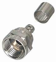Sat F-Stecker Crimp 5mm + Ring 2 St&uuml;ck