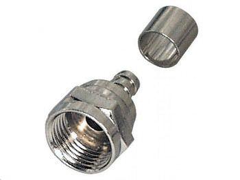 Sat F-Stecker Crimp 7mm + Ring 2 St&uuml;ck