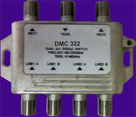 Sat DiSEqC 5/2 DMC für 2LNB an 2 Rec.