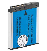 Akku zu Sony Cam NP-BD1,NP-FD1 750mah li