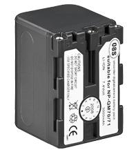 Akku zu Sony Cam NP-QM70/71 3000mAh Lio