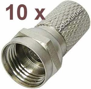 Sat F-Stecker Set 7mm budget 10St