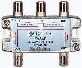 Sat Verteiler FVS 1in 4out 4x Powerpass