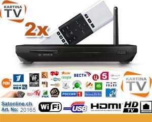IPTV Kartina TV Twin Box + 12 Monate Abo