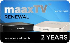 IPTV  MaaxTV Verl&auml;ngerung Renewal 2Years
