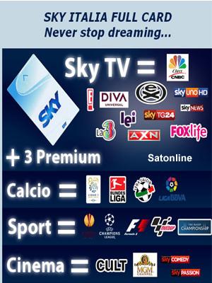 Sat Pay-TV Sky Italia  Full Paket