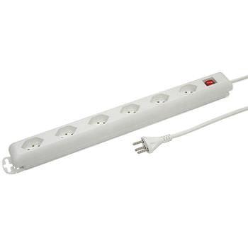 Strom Steckerleiste 6x 3m l&auml;ngs