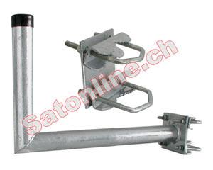 Sat Halterung Geländer Mastausleger 35cm